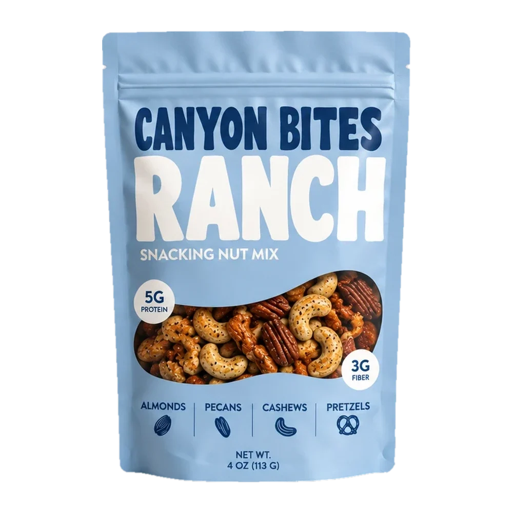 Canyon Bites Ranch nut mix 3-pack, three 4 oz bags