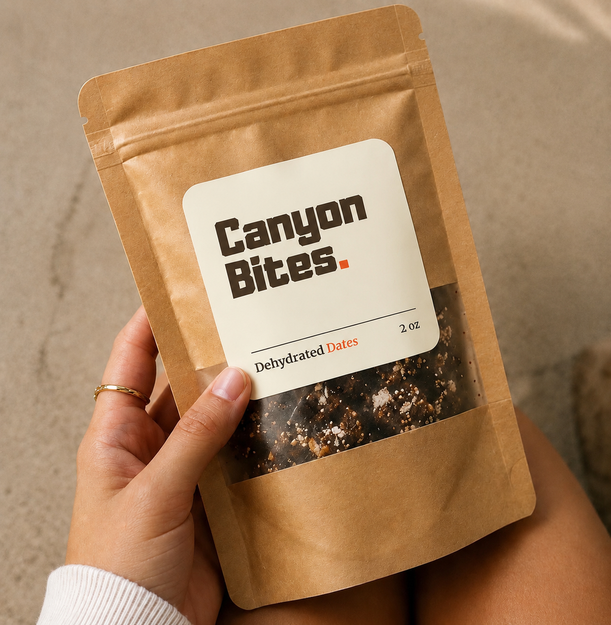 Canyon Bites bags on shelf